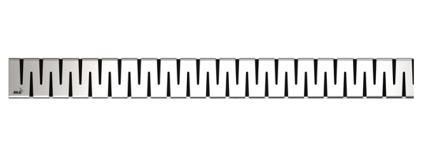 Решетка для водоотводящего желоба Alca Plast, нержавеющая сталь, глянец (ZIP-850L)