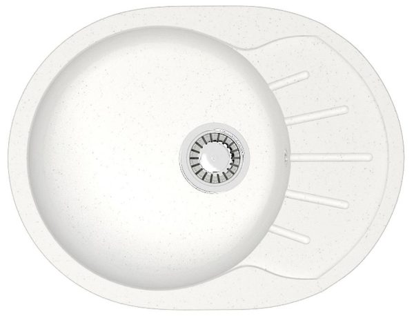 Кухонная мойка AZARIO Light 575х440х215) искусственный мрамор, цвет Белый (CS00079917)