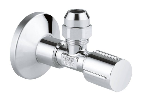 Вентиль угловой GROHE 1/2″-3/8″ для подключения смесителей, хром (22037000)