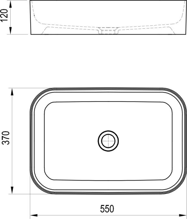 Раковина Ravak CERAMIC 550 R SLIM, белая