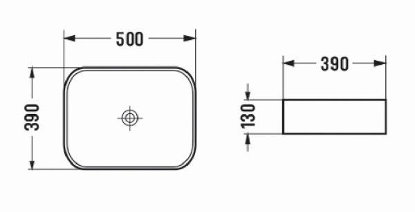 Раковина Azario накладная 500х390х130 белая матовая (AZ-78109-MW)