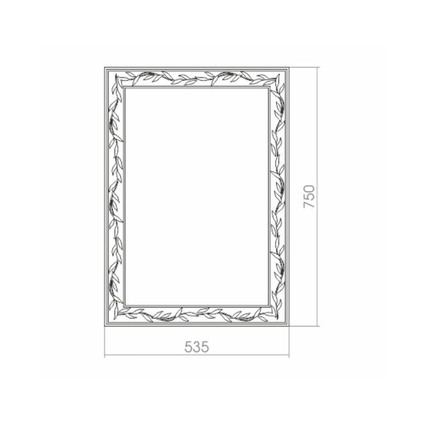 Зеркало LORANTO Лавр 535х750