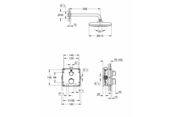 Душевая система Grohe Grohtherm с термостатом Хром (34728000)