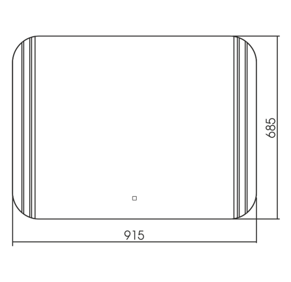 Зеркало AZARIO FORCE 915х685 подсветка с диммером, сенсорный выключатель, часы (LED-00002524)