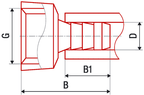 Наконечник шланга (Штуцер) пластиковый AlcaPipe PPR 25x 1" (AB280025001)