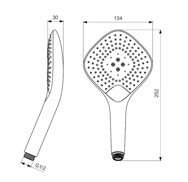 Лейка душевая Ideal Standart IDEALRAIN EVO JET DIAMOND XL3 (B1760AA)