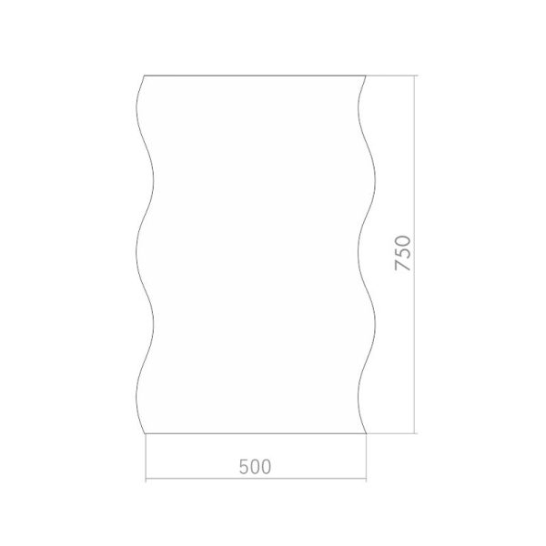 Зеркало LORANTO Волна 500х750