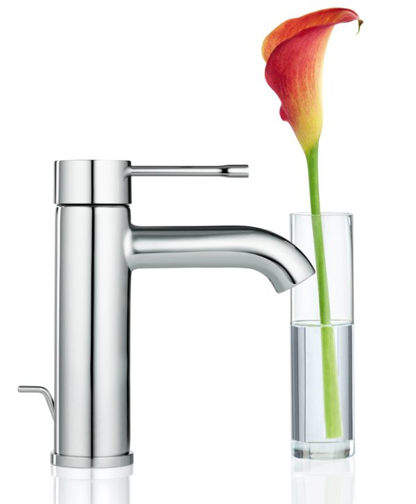 Смеситель для раковины GROHE Essence+ с низким изливом и донным клапаном, хром (23589001)