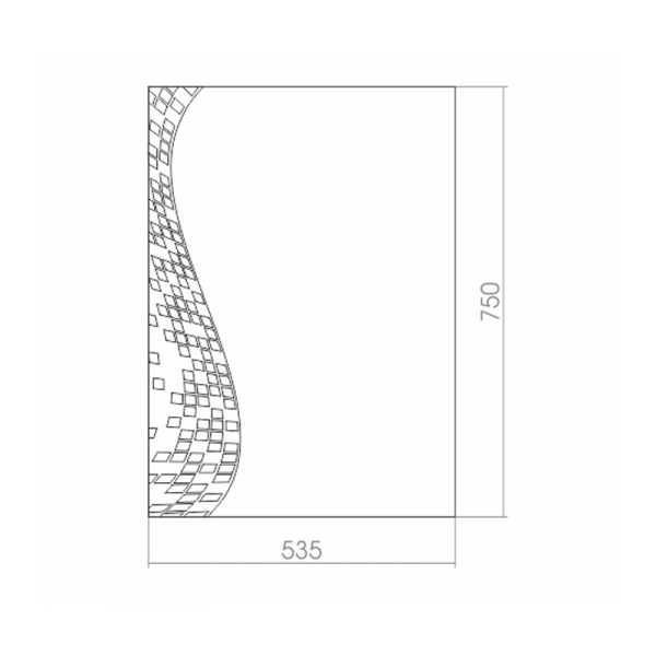 Зеркало LORANTO Пиксели 535х750