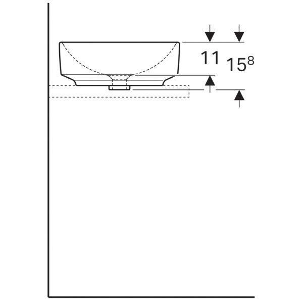 Раковина Geberit VariForm, D=40 см, белая (500.768.01.2)