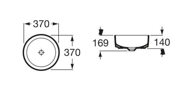 Раковина Roca INSPIRA ROUND 370х370х140 мм, белая