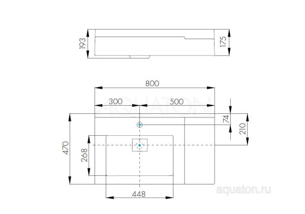 Раковина AQUATON Сакура 80, белая