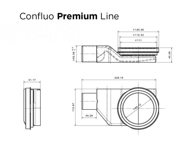 Душевой лоток Pestan Confluo Premium Line 950