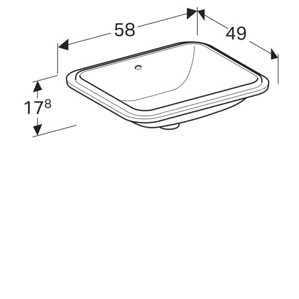 Раковина Geberit VariForm, 50х40 см, белая (500.764.01.2)