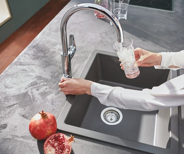 Смеситель для кухни с функцией фильтрации Grohe Blue Pure Baucurve хром (30385000)