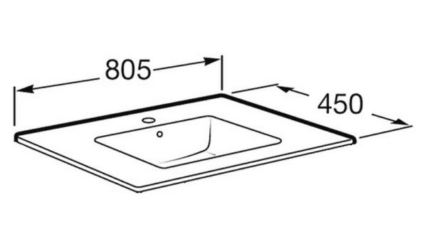 Раковина Roca VICTORIA UNIK 800 мм (7.3279.9.C00.0)