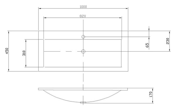 Раковина AQUATON ПРЕМЬЕР 1000, белая (1A702531PR010)