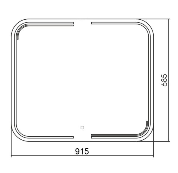 Зеркало AZARIO GREG 915х685 подсветка с диммером, сенсорный выключатель, подогрев (LED-00002523)