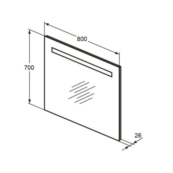 Зеркало Ideal Standard MIRROR&LIGHT 80х70, с подсветкой