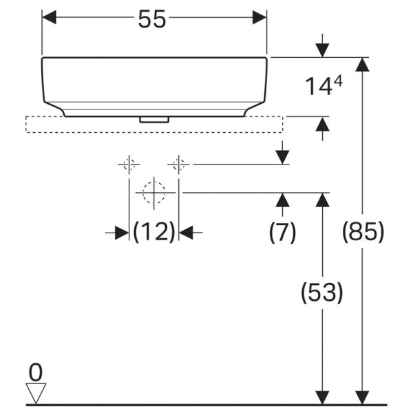 Раковина Geberit VariForm 55х40 см, белая (500.779.01.2)