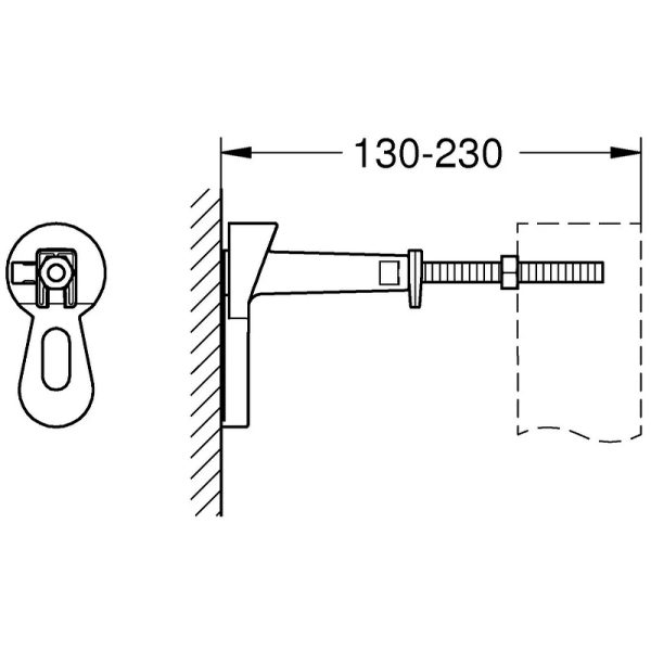 Инсталляция Grohe Rapid SL для унитаза с черной матовой клавишей смыва (388112430)