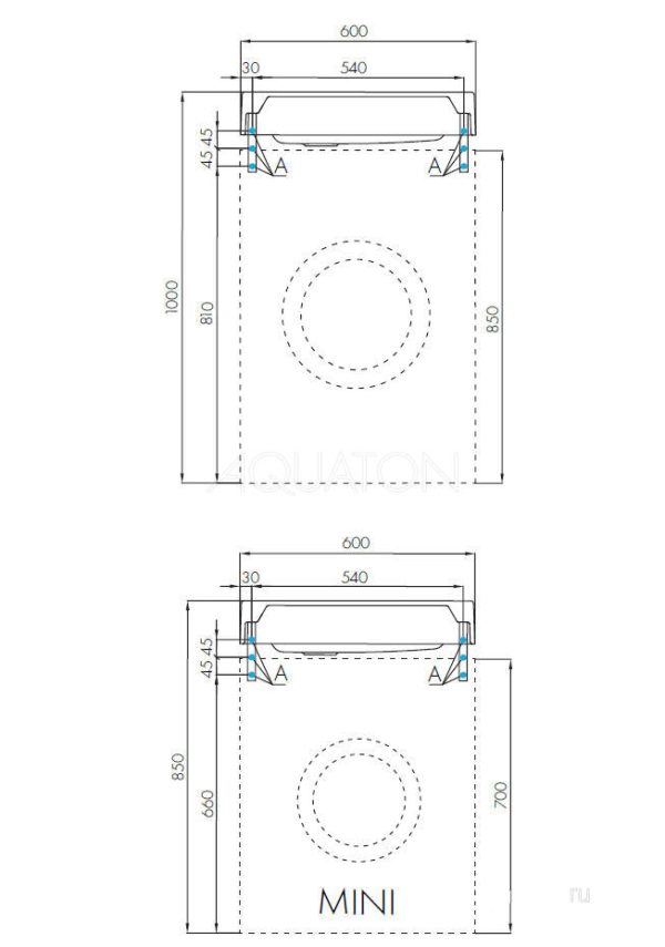 Раковина AQUATON Рейн 60 (1A72103KRW010)