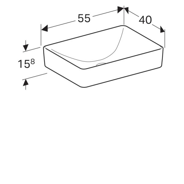 Раковина Geberit VariForm 55х40 см, белая (500.779.01.2)