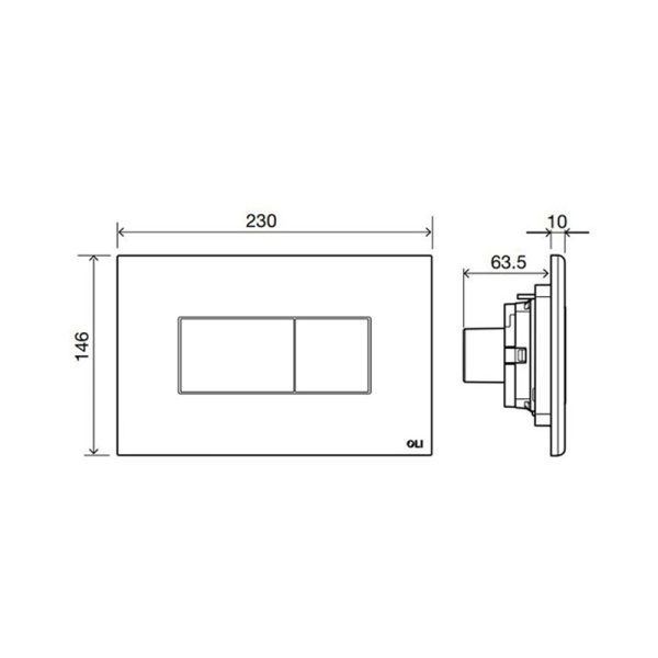 Комплект: Инсталляция OLI 120 ECO Sanitarblock pneumatic + Панель слива KARISMA, глянцевый хром