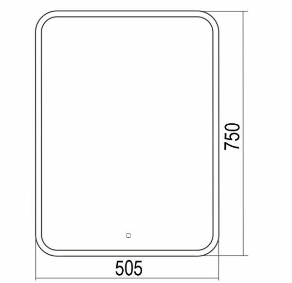 Зеркало AZARIO Стив 505х750 сенсорный выключатель с функцией диммера (LED-00002582)