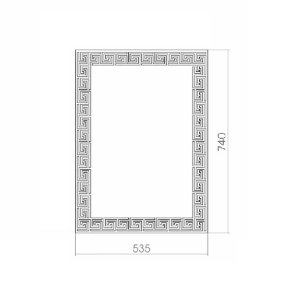 Зеркало LORANTO Каир 535x740, пескоструйный рисунок