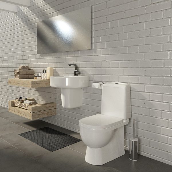 Унитаз-компакт Sanita Luxe Best с сиденьем микролифт (WC.CC/Best/2-DM/WHT.G/S1)