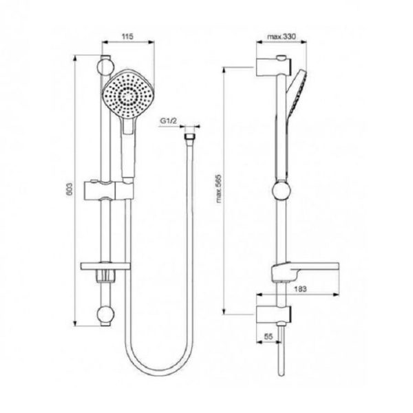 Ideal Standard CERAFLEX Набор 3-в-1 Смесители и душевой гарнитур