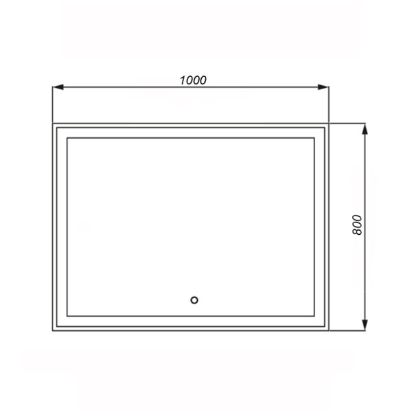 Loranto Стиль Зеркало 1000х800, с сенсором на подложке (CS00058276)