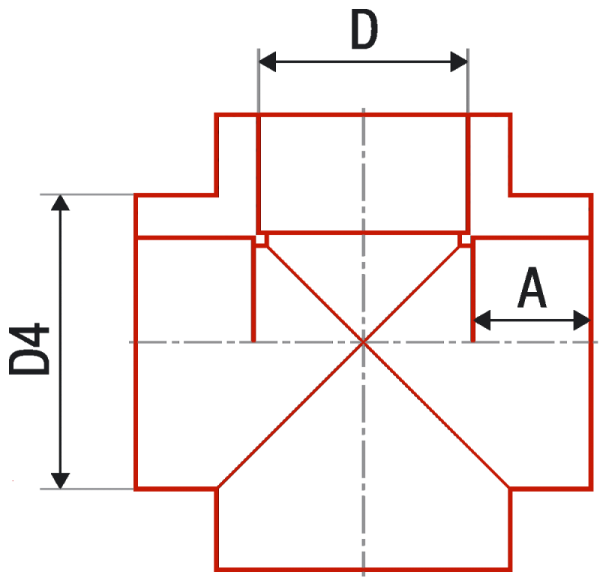 Крестовина AlcaPipe PPR d25 (AB235025000)