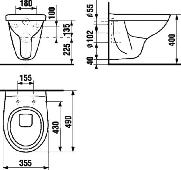 Унитаз подвесной Jika Lyra Compact, без сиденья, белый (8.2137.2.000.000.1)