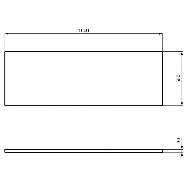 Промо-набор Ideal Standard 4 в 1: Ванна акриловая 160х70см, ножки, фронтальная панель, крепеж для фр