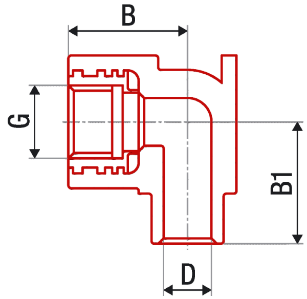 Водорозетка вн.резьба с патрубком AlcaPipe PPR 20x1/2" (AB239020012)