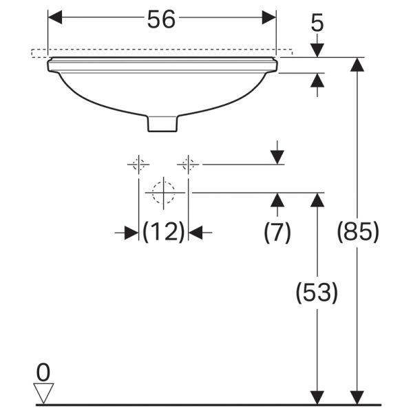 Раковина Geberit VariForm 50х40 см, белая (500.752.01.2)