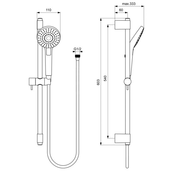 Душевой набор Ideal Standart IDEALRAIN EVO ROUND L3 (B2233AA)