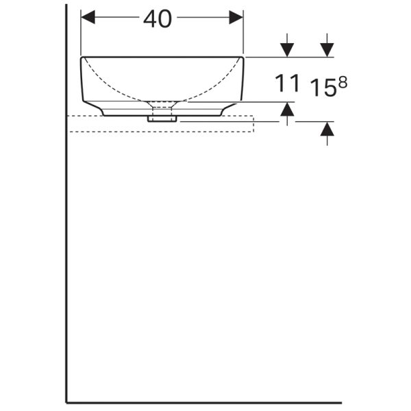 Раковина Geberit VariForm 55х40 см, белая (500.774.01.2)