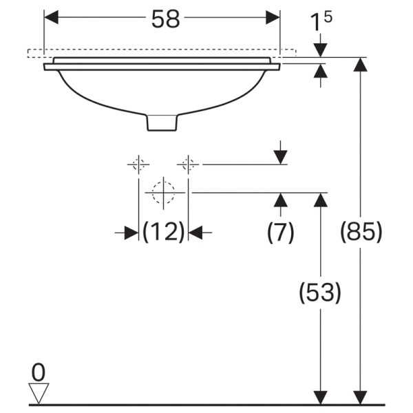 Раковина Geberit VariForm, 50х40 см, белая (500.764.01.2)