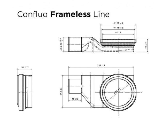 Душевой лоток Pestan Confluo Frameless Line 450 13701229