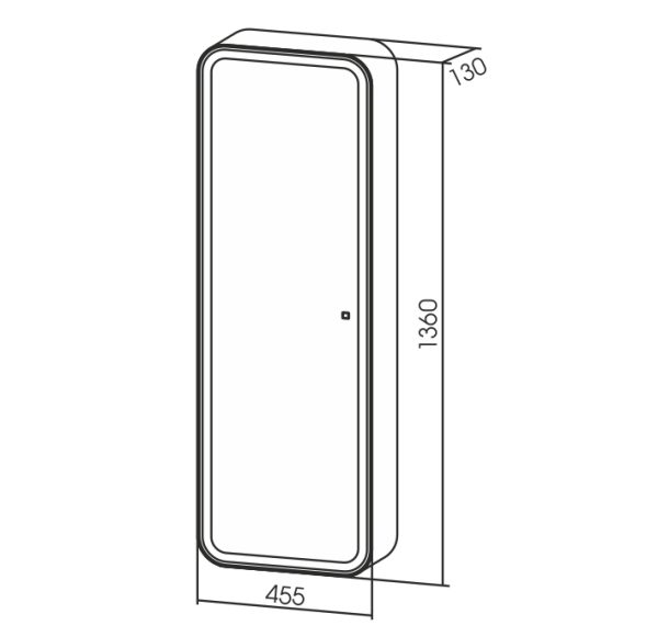 Зеркало-шкаф AZARIO Понтианак 1360х455 c подсветкой и диммером (LED-00002360)