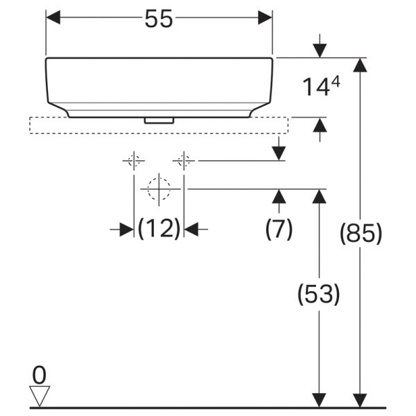 Раковина Geberit VariForm 55х40 см, белая (500.774.01.2)