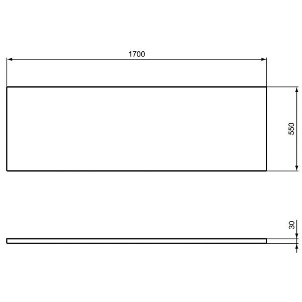 Промо-набор Ideal Standard 4 в 1: Ванна акриловая 170х70см, ножки, фронтальная панель, крепеж для фр