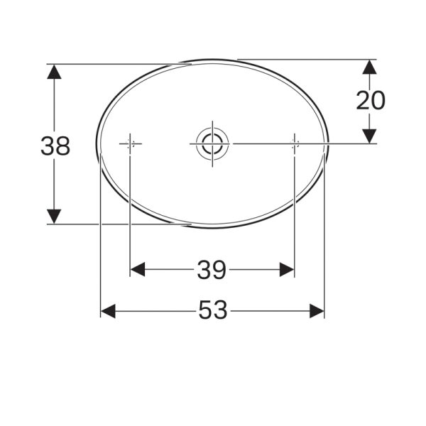 Раковина Geberit VariForm, 55х40 см, белая (500.771.01.2)