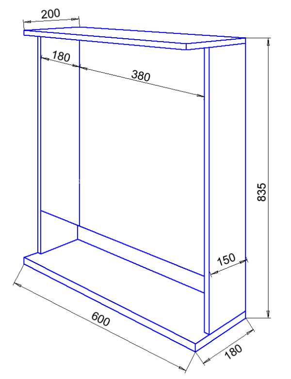 Зеркало-шкаф Loranto Арфа 60 (600х835х200) с подсветкой (CS00046149)