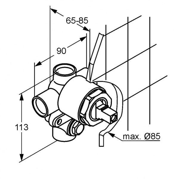 Внутренняя часть смесителя для ванны и душа Kludi DN 15 (38624N)