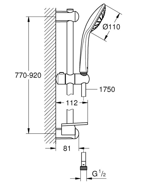 Душевой набор Grohe Euphoria 110 Mono Хром (27267001)