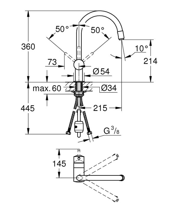 Смеситель для кухни Grohe Minta Хром (32918000)